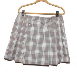 IZOD Cool FX Golf Plaid Pleated Golf Skort Size 12